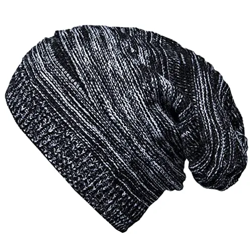 2 Pack Winter Slouchy Beanie Hat for Women & Men, Knit Soft Cozy Oversized Warm Hats