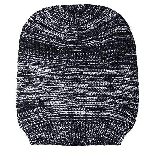 2 Pack Winter Slouchy Beanie Hat for Women & Men, Knit Soft Cozy Oversized Warm Hats