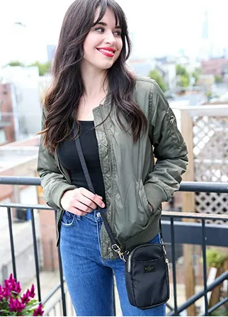 Black Kedzie Crosstown Crossbody Bag