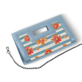 Blue City Sleek Clutch Blue Floral