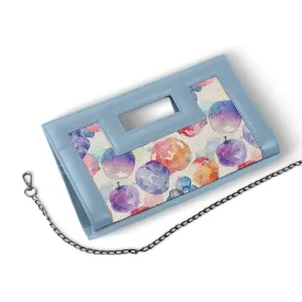 Blue City Sleek Clutch Watercolor Apples