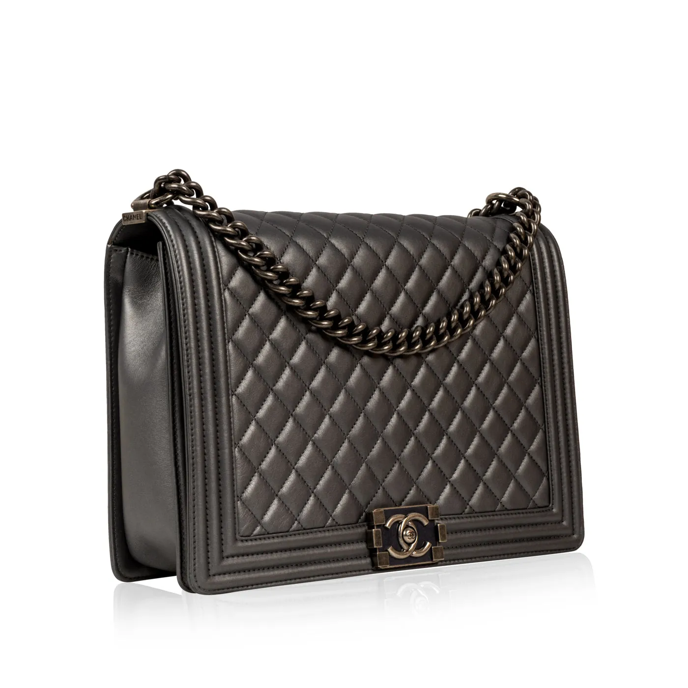 Boy Bag - Large Metallic - Grey