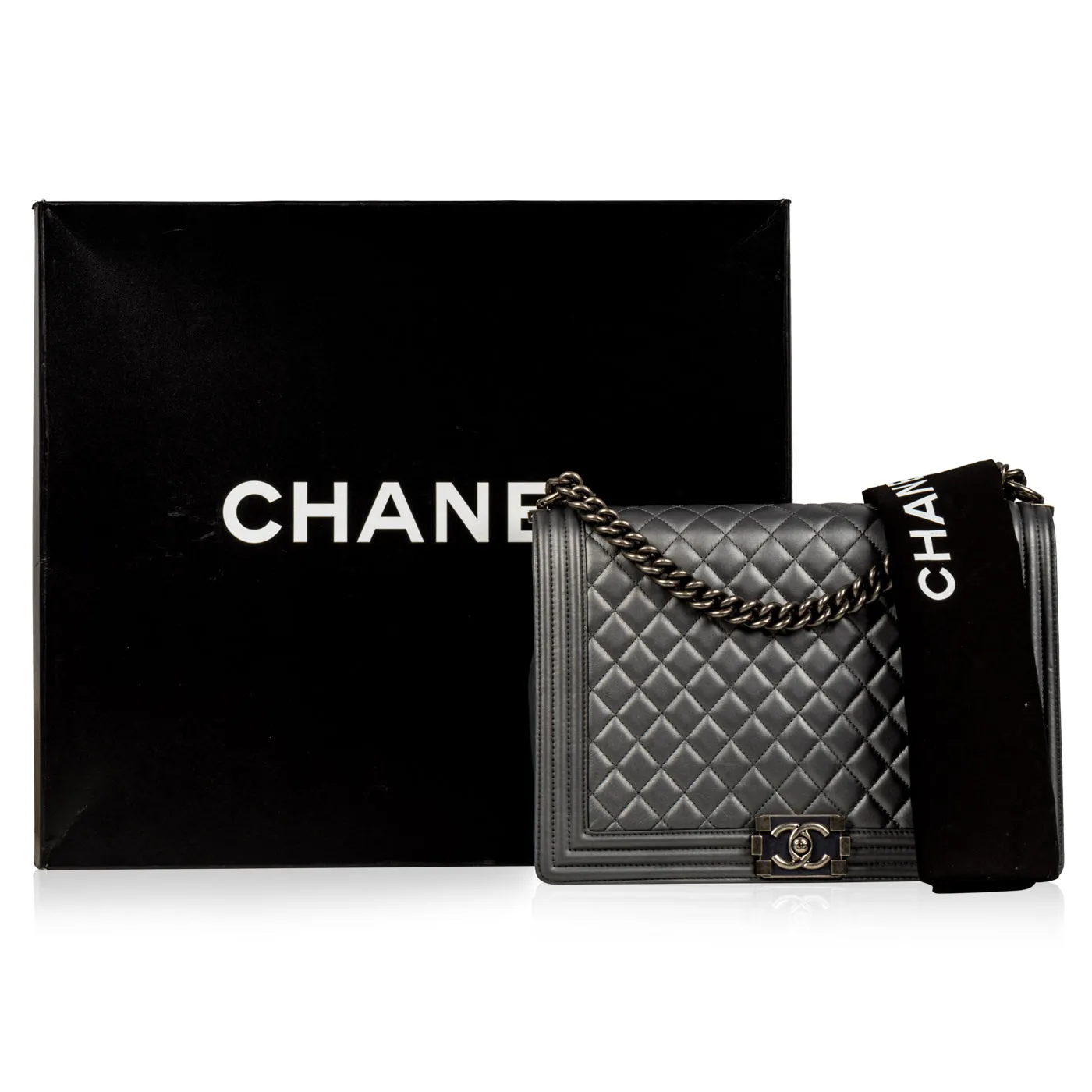 Boy Bag - Large Metallic - Grey