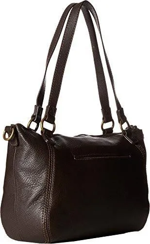 Carson Leather Satchel Cocoa Handbag