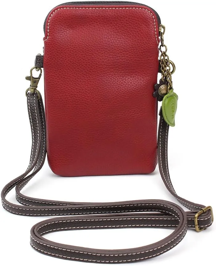 CHALA Cell Phone Crossbody Purse-Women PU Leather/Canvas Multicolor Handbag with Adjustable Strap