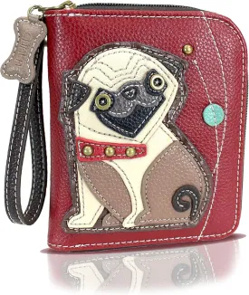 CHALA Zip Around Wallet, Wristlet, 8 Credit Card Slots, Sturdy Pu Leather