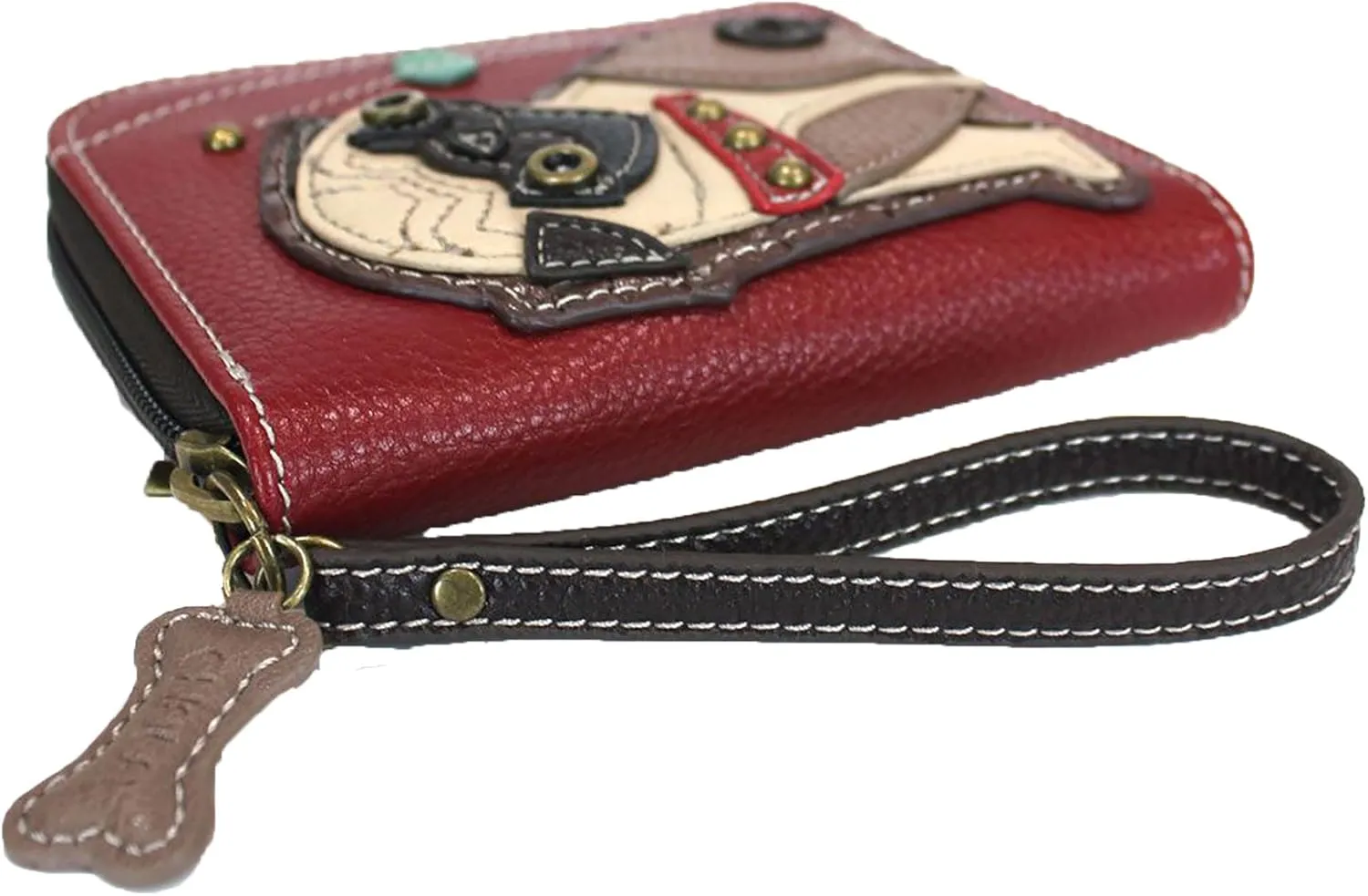 CHALA Zip Around Wallet, Wristlet, 8 Credit Card Slots, Sturdy Pu Leather