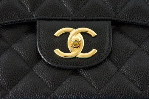 Chanel Bag Maxi Coveted Black Caviar Leather Gold Hardware