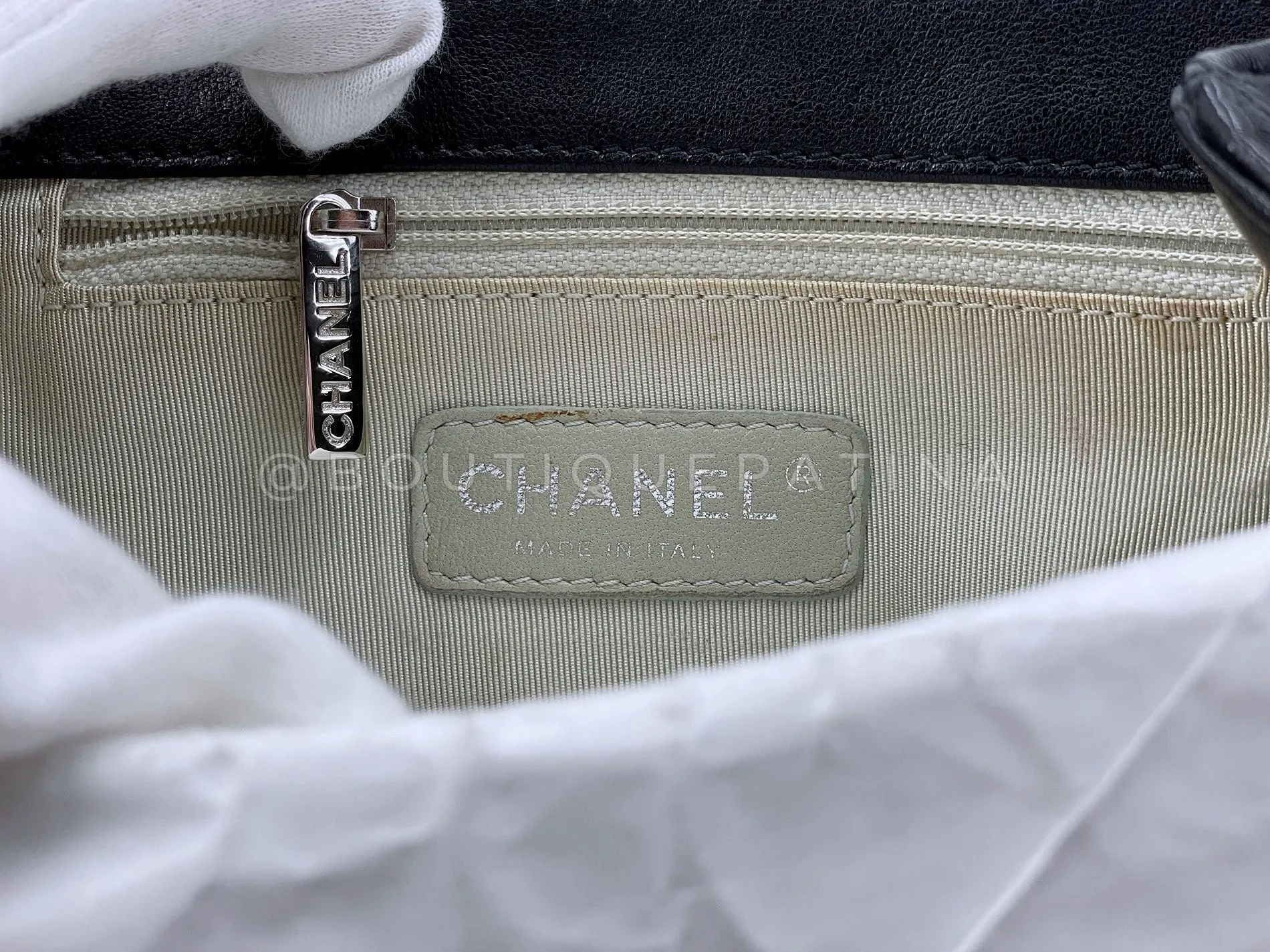 Chanel Black Mini Chain Around Flap Crossbody Messenger Bag SHW
