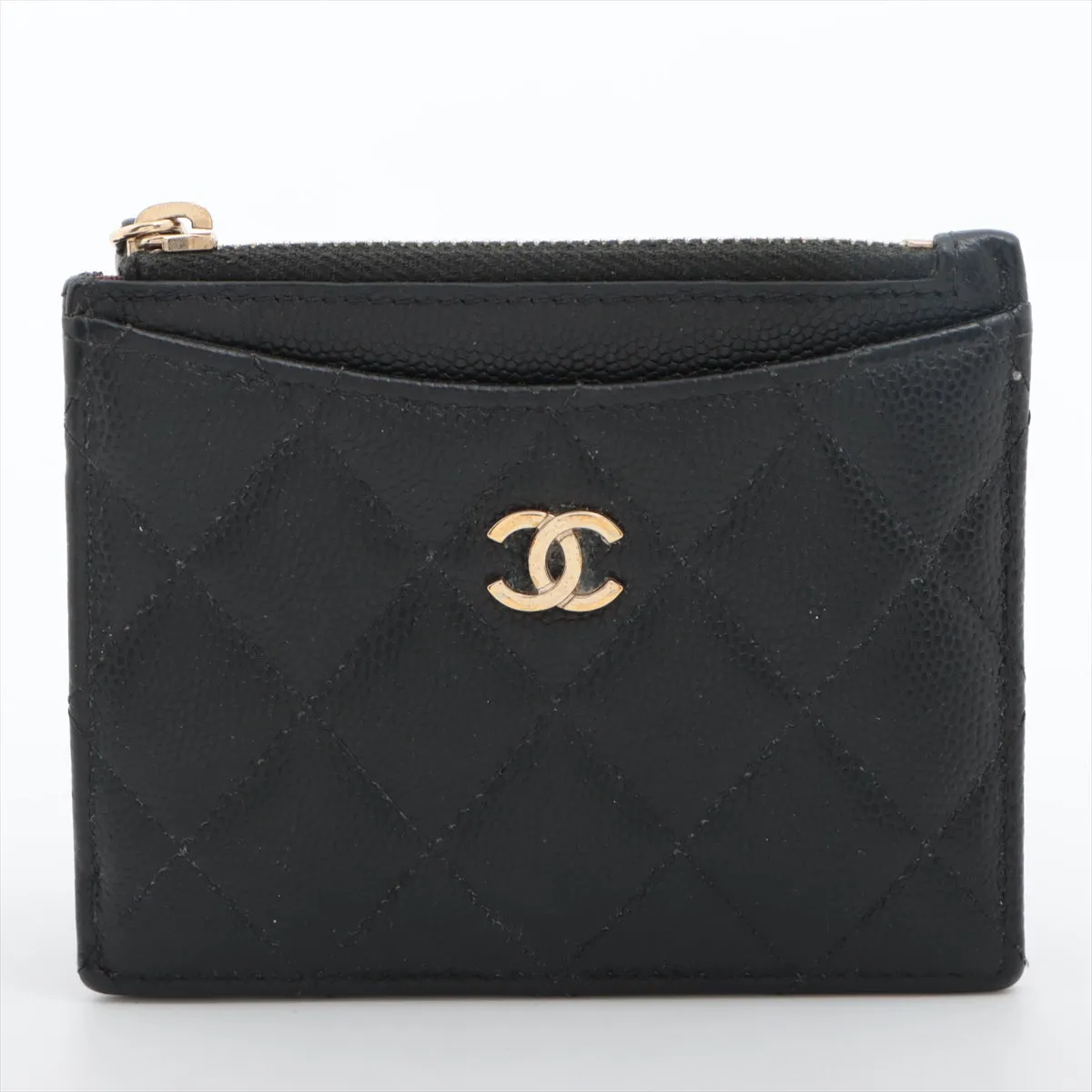 Chanel Matelasse Caviar Skin Coin Case Black