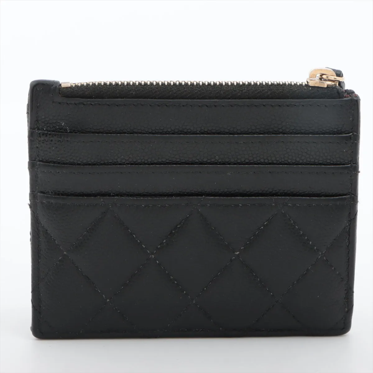 Chanel Matelasse Caviar Skin Coin Case Black