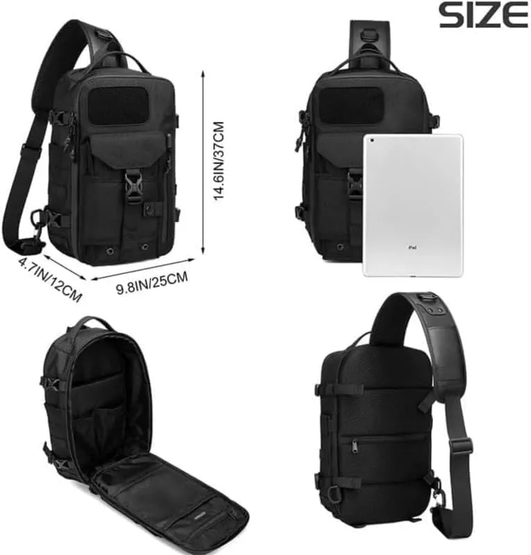 Cosmos Explorer Sling Bag, Anti Theft Tactical Sling Backpack, Waterproof Crossbody Shoulder, Equipped With Belt Buckle(camouflage)
