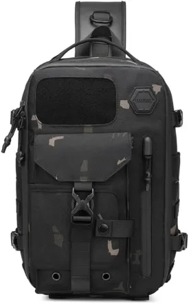 Cosmos Explorer Sling Bag, Anti Theft Tactical Sling Backpack, Waterproof Crossbody Shoulder, Equipped With Belt Buckle(camouflage)