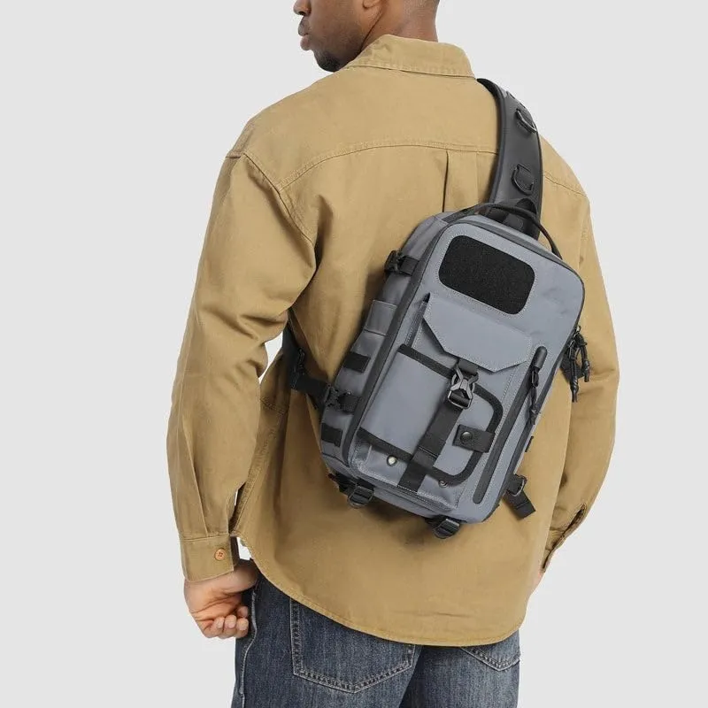 Cosmos Explorer Sling Bag, Anti Theft Tactical Sling Backpack, Waterproof Crossbody Shoulder, Equipped With Belt Buckle(camouflage)