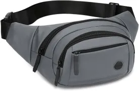 Crossbody Fanny Pack for Women and Men, Large Capacity Waist Bag with 4 Zipper Pockets, Fashion Waist Packs with Adjustable Strap for Traveling, Hiking, Jogging, Cycling, Running