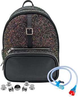 DESIGNER PARK COMPANY - Rope Drop Backpack, Cute, Stylish, Leather Backpack, Theme Park or Travel, Girls Backpack w/Adjustable Strap, Hydration Kit & Locking Pins - Hocus Pocus