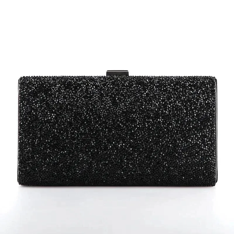 Diamond Sequin Evening Clutch Bag - Elegant Wedding & Party Purse