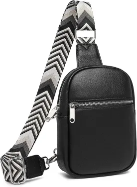 DIOMO Anti Theft Crossbody Bags for Women with Zipper Lock, RFID Small Sling Bag, Vegan Leather Safe Mini Travel Purse (Small-Black)