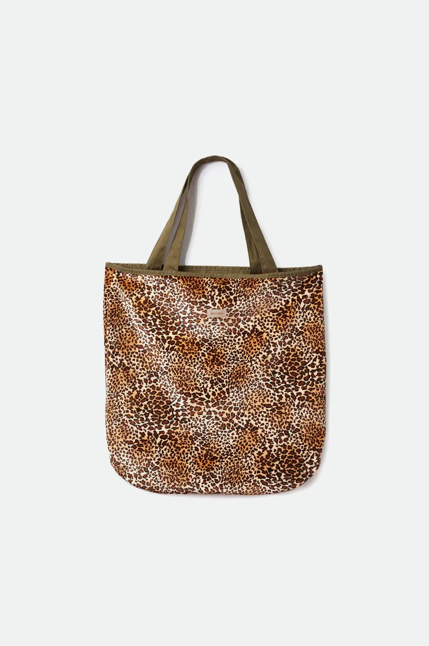 Done Proper Reversible Tote  - Military Olive/Leopard