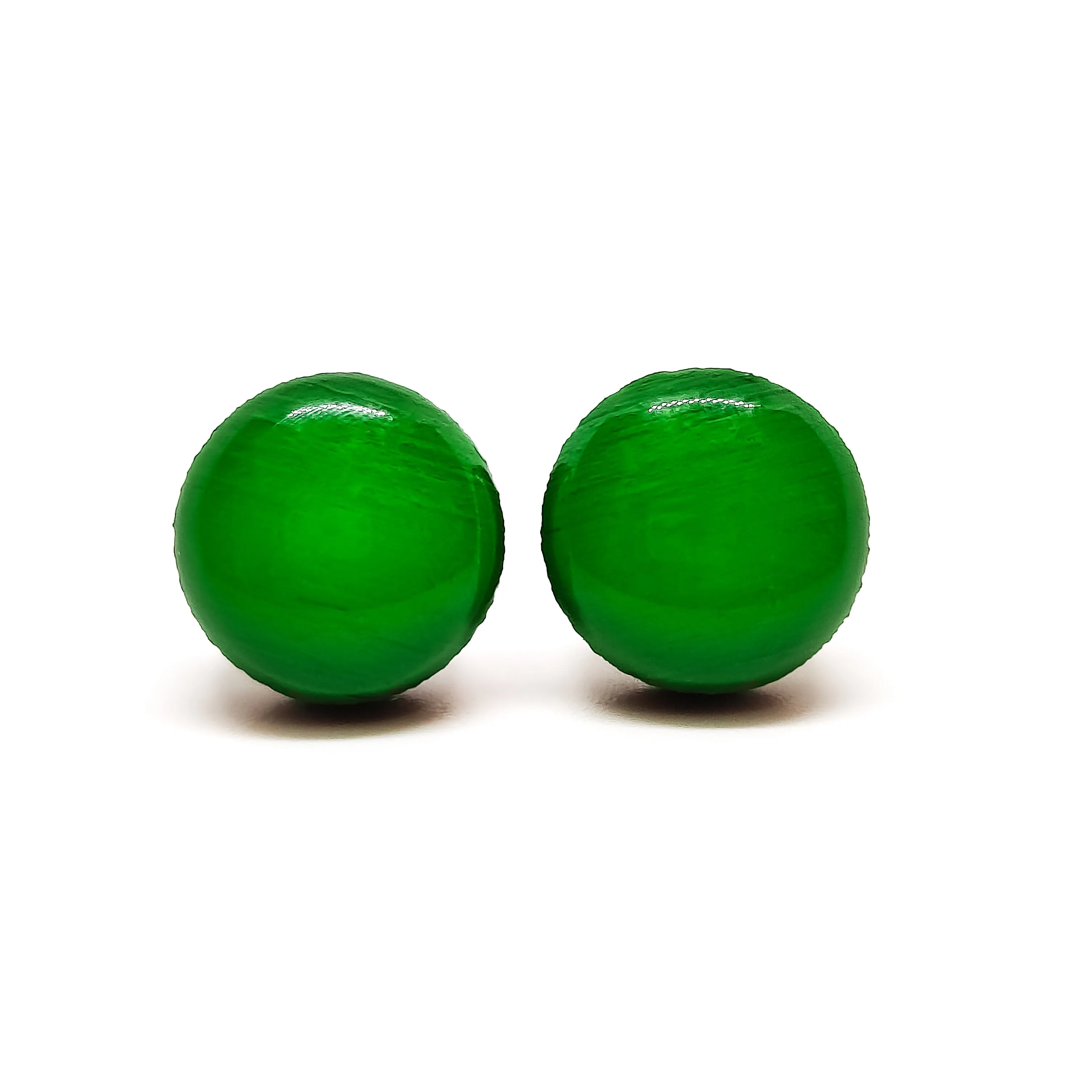 Emerald Green Stud Earrings by Candi Cove Designs