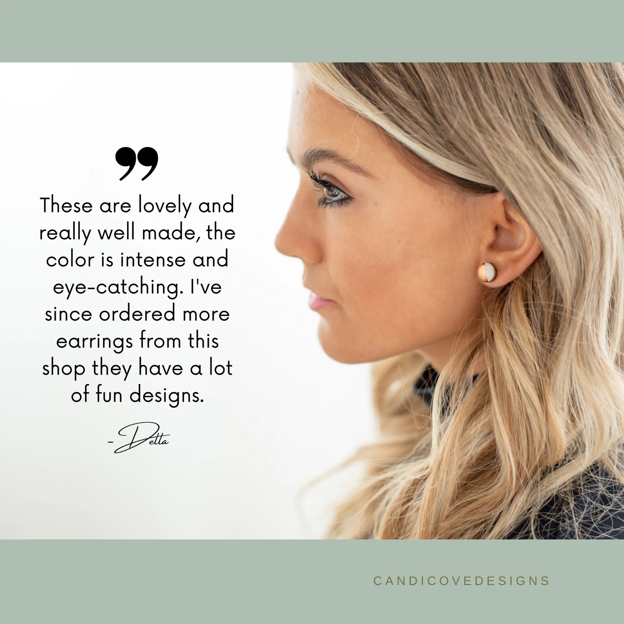 Emerald Green Stud Earrings by Candi Cove Designs