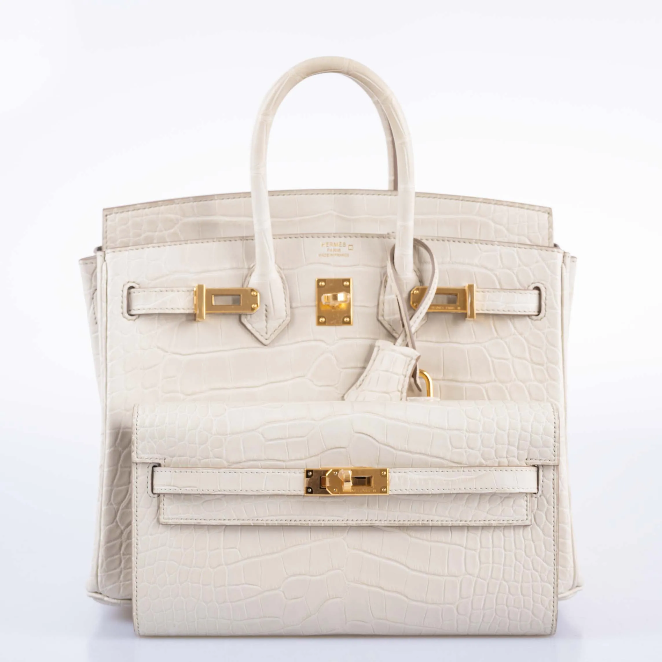 Hermès Kelly To Go Wallet Beton Matte Alligator Gold Hardware