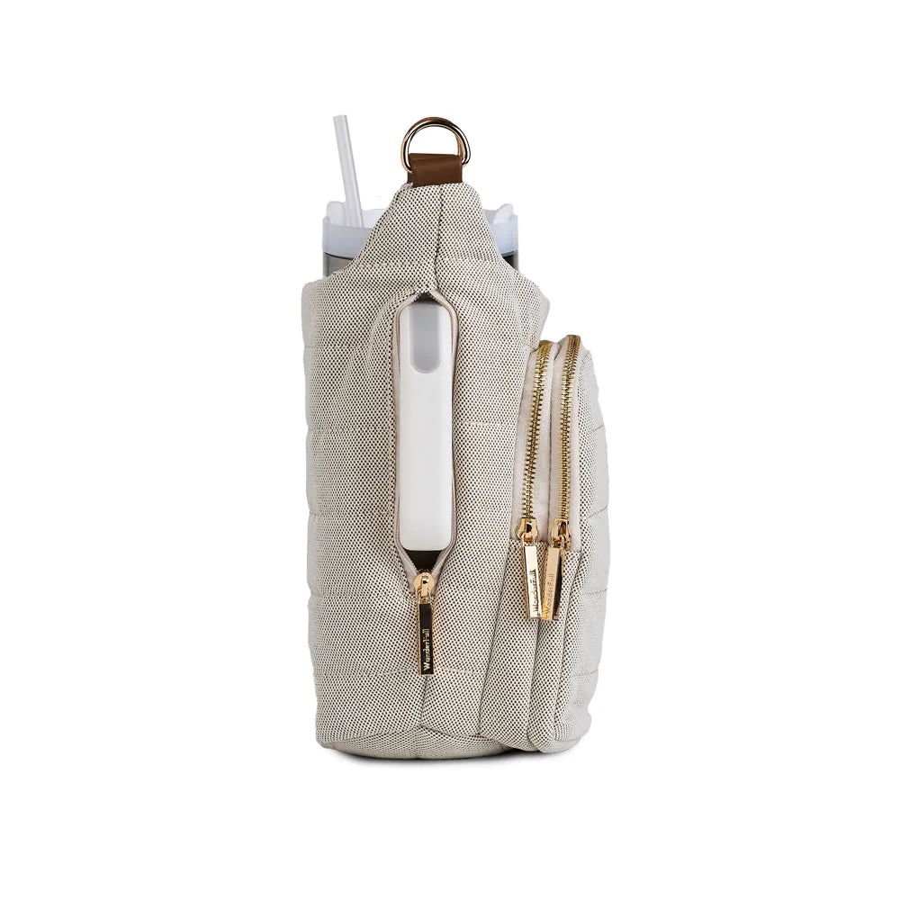 HydroBag® HANDLE® - Dark Oatmeal Canvas with Canvas Vegan Leather Strap