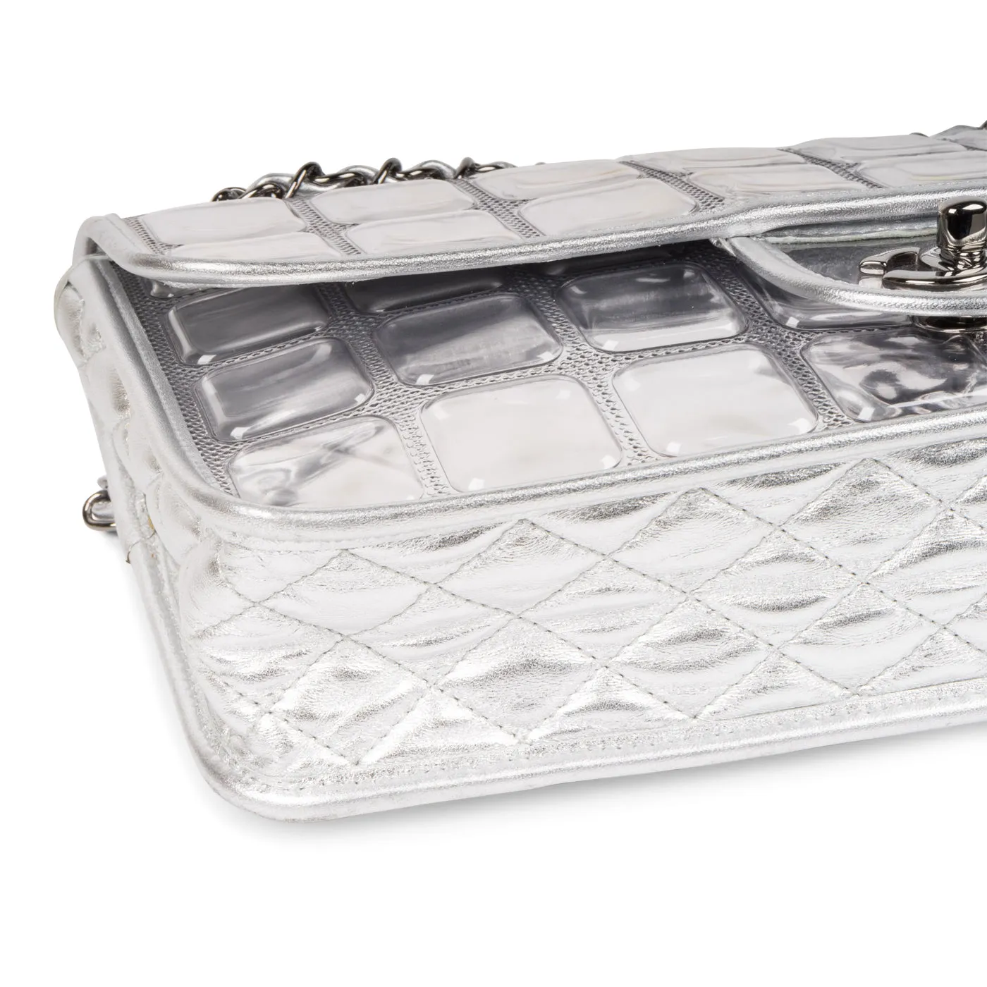 Ice Cube Leather Flap Bag