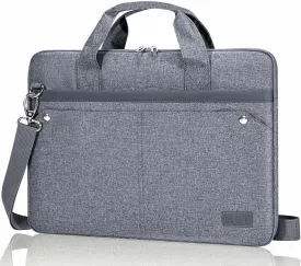 KCY Laptop Bag Case 15.6 Inch with Shoulder Starp, Slim Computer Sleeve Cover Compatible with MacBook Air 15 M2, New MacBook Pro 16 M1 2021-2023, 15-16 Inch Hp Lenovo Dell Acer Asus Notebook, Grey