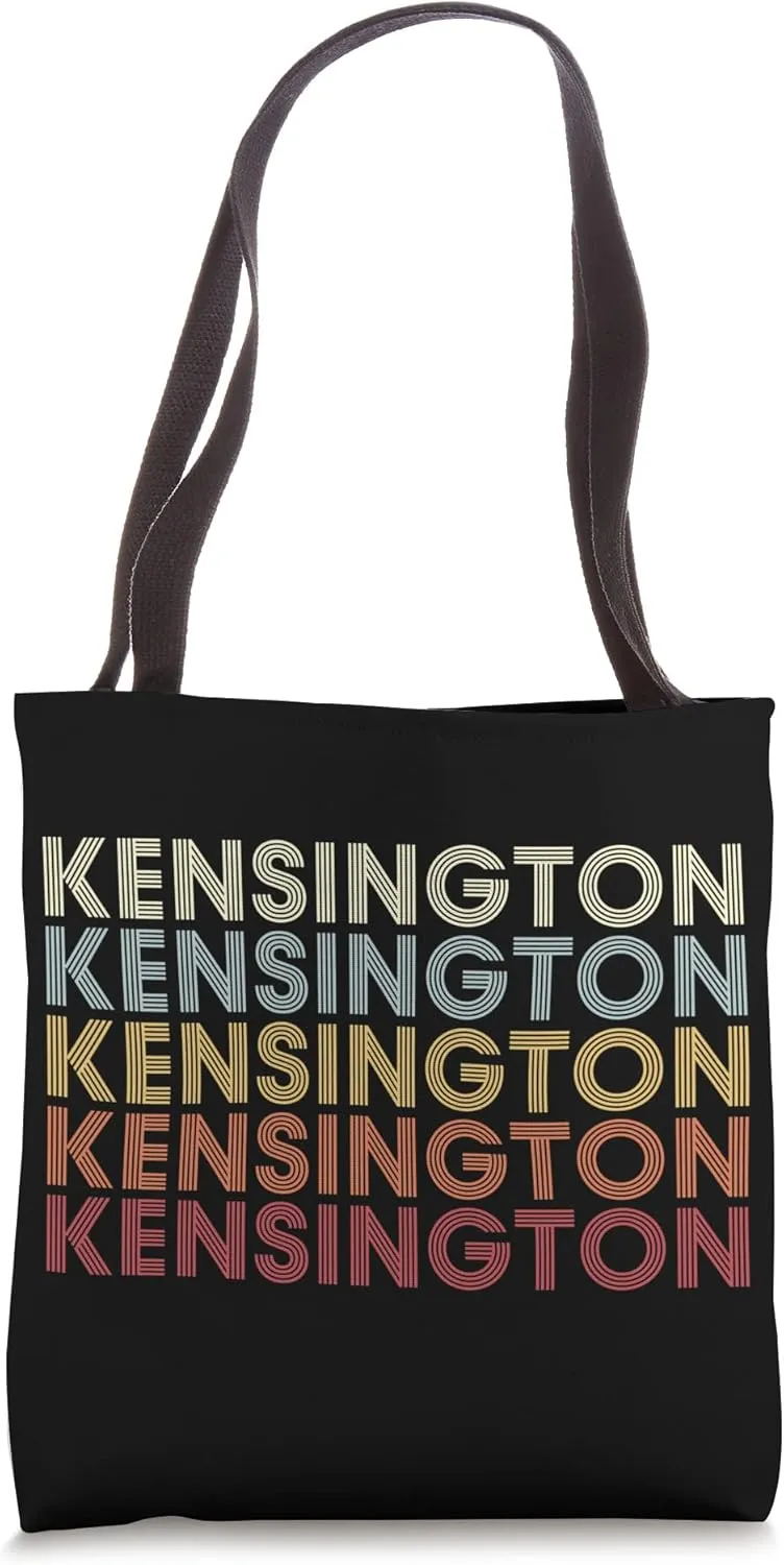 Kensington Maryland Kensington MD Retro Vintage Text Tote Bag