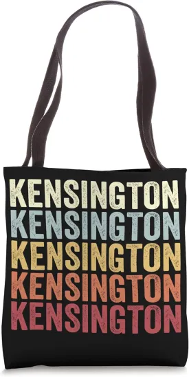 Kensington Maryland Kensington MD Retro Vintage Text Tote Bag