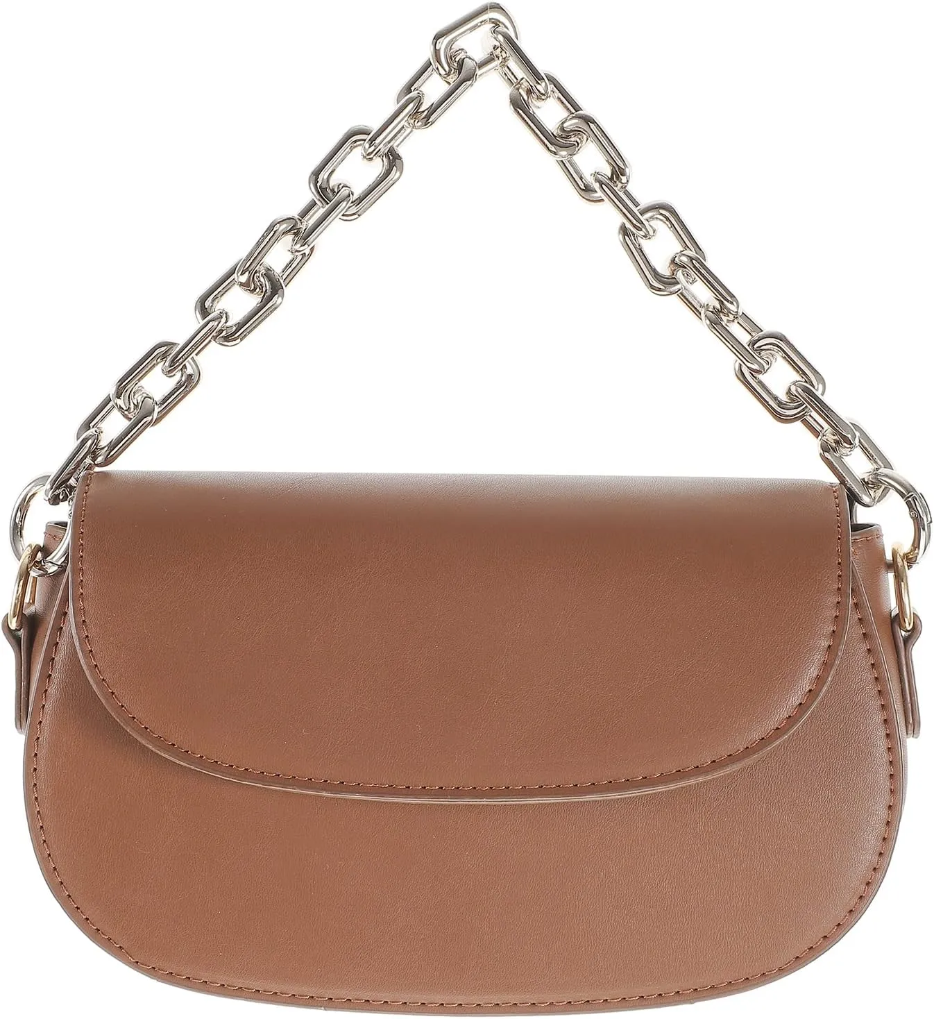 KESYOO Silver Bag Chain Chunky Bag Strap Short Bag Purse Strap Handle with Lobster DIY Handbag Chain Strap