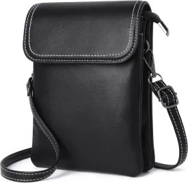KUKOO Small Crossbody Bags for Women Cell Phone Purse Wallet Bag PU Leather with Shoulder Strap
