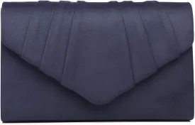 Labair Women's Evening Handbags Pleated Suede Evening Bag Velvet Clutch Bag Wedding Bridal Formal Purse.