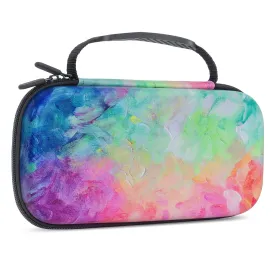 Lalumix Nintendo Switch Case OLED Model 2021, Colorful Nintendo Switch Case Kids Boy Girls-Travel Bag Storage Hard Cover with 16 Game Card Slot for Switch Console Joy-Con & Accessories, Color Art