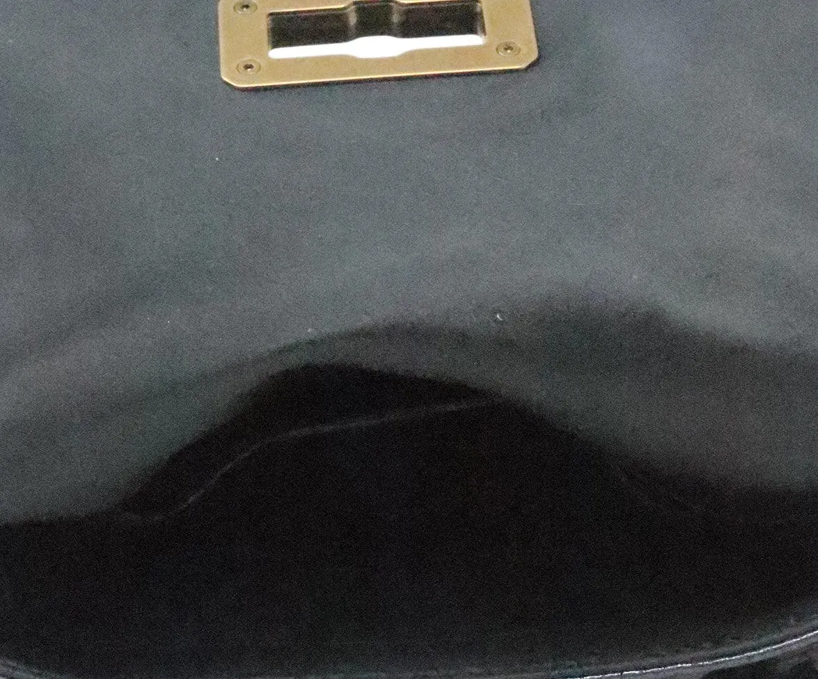 Lanvin Metallic Navy Snakeskin Crossbody