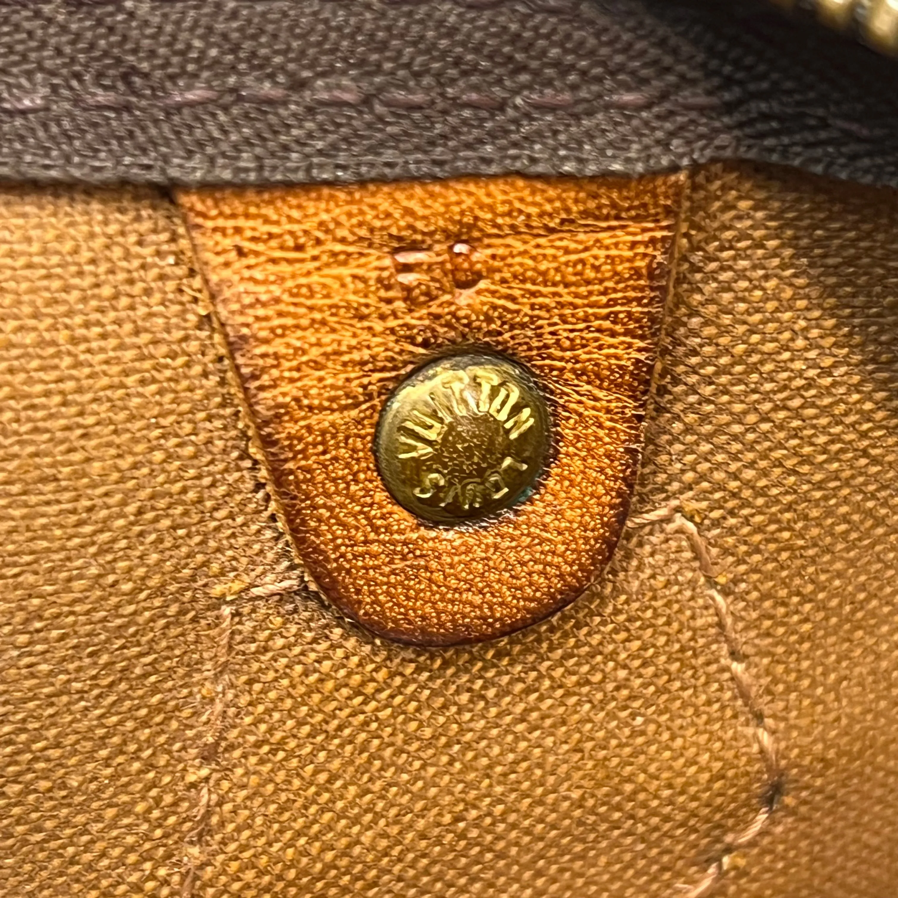 LOUIS VUITTON Speedy 35 Brown Monogram Canvas Satchel Bag
