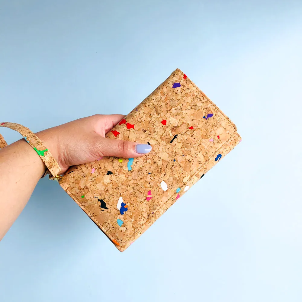 Lyla Cork Cross Body Clutch in Vivid