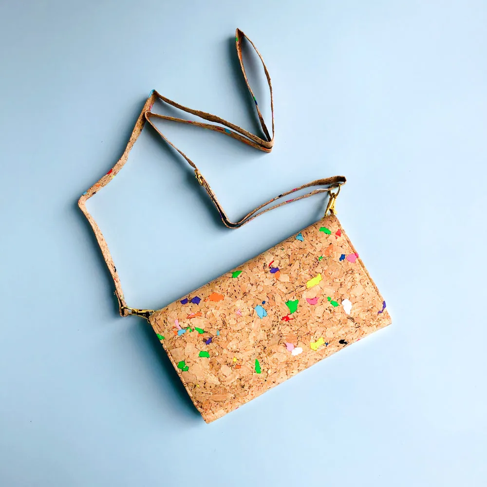 Lyla Cork Cross Body Clutch in Vivid