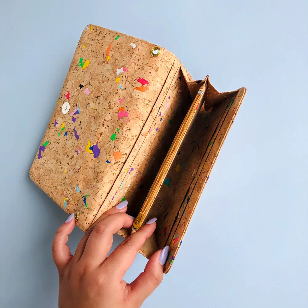 Lyla Cork Cross Body Clutch in Vivid