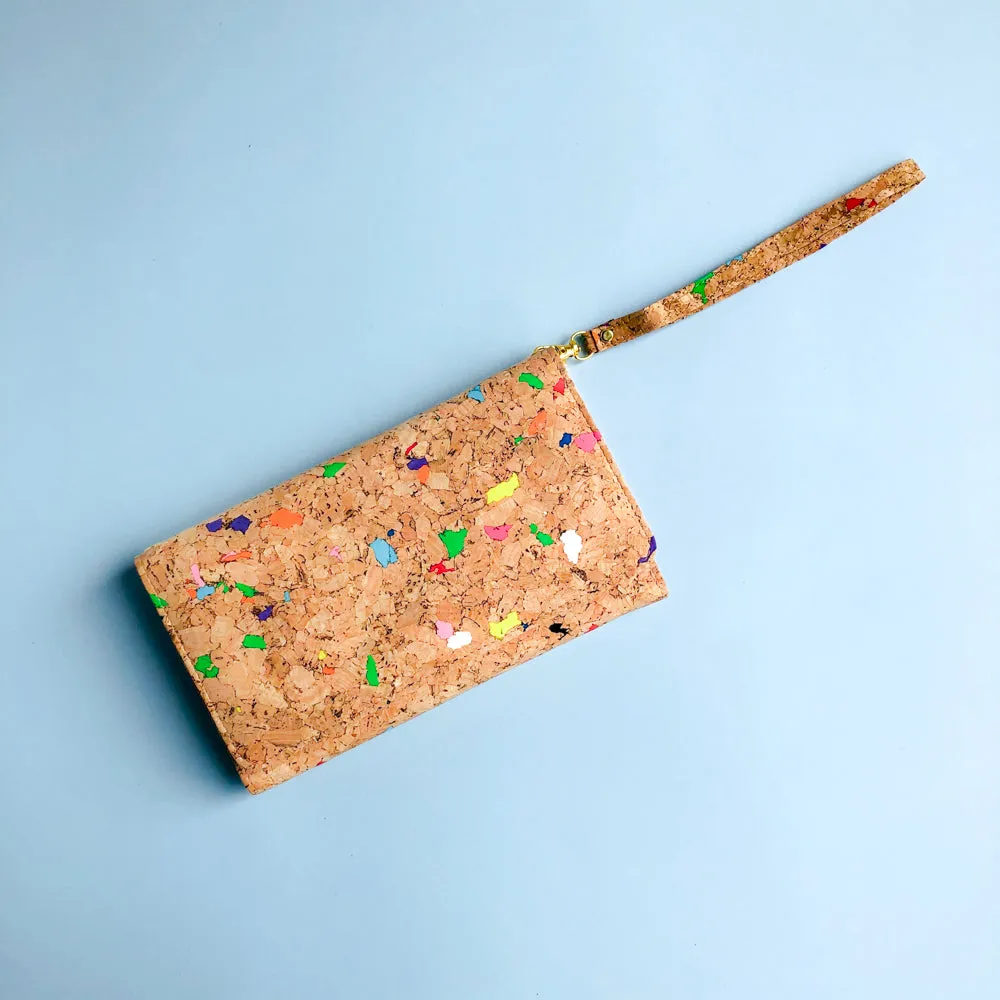Lyla Cork Cross Body Clutch in Vivid