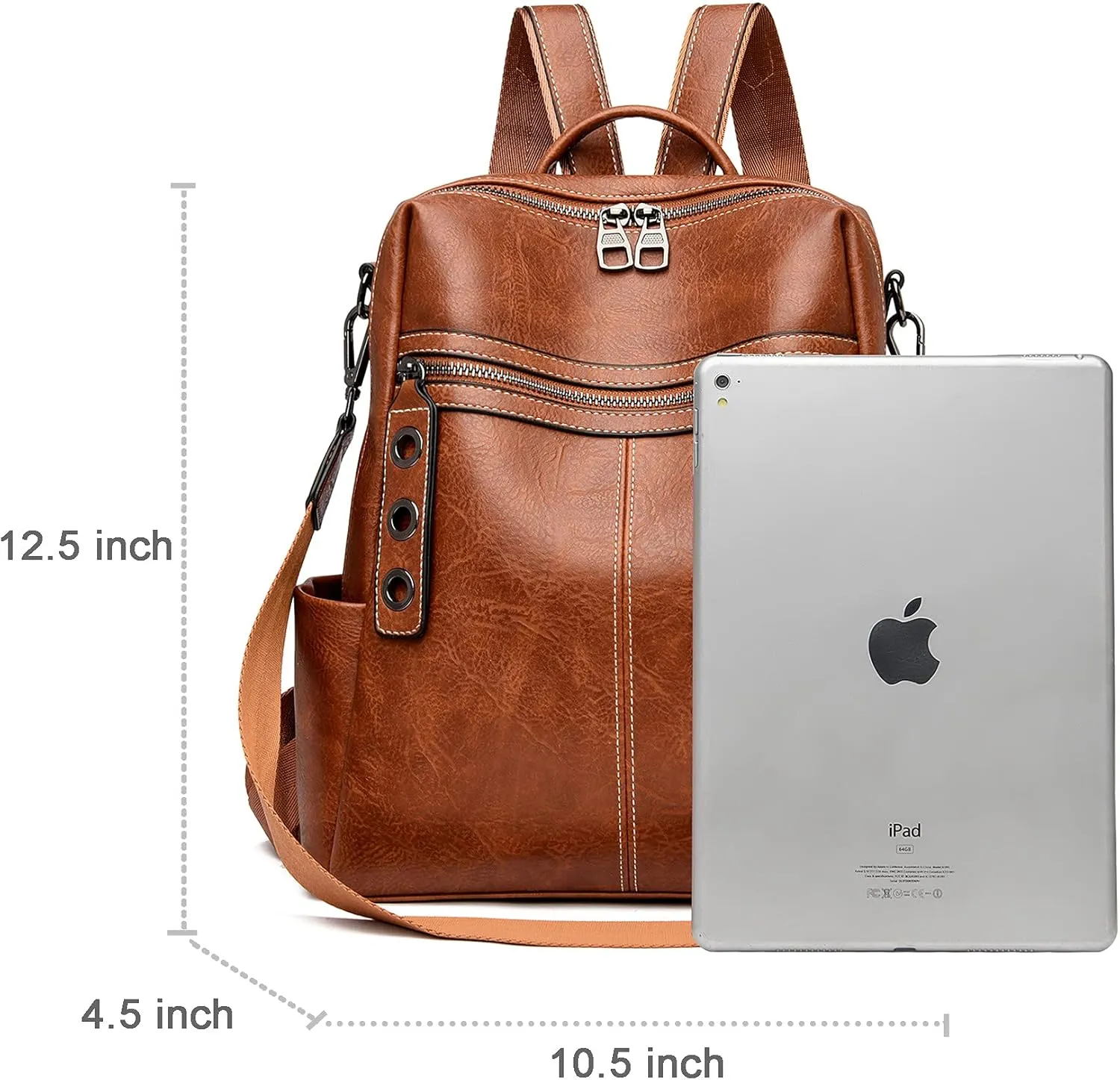 Maxoner Backpack Purse for Women Fashion Genuine Leather Convertible Shoulder Handbag Travel Bag Satchel Rucksack Ladies Bag
