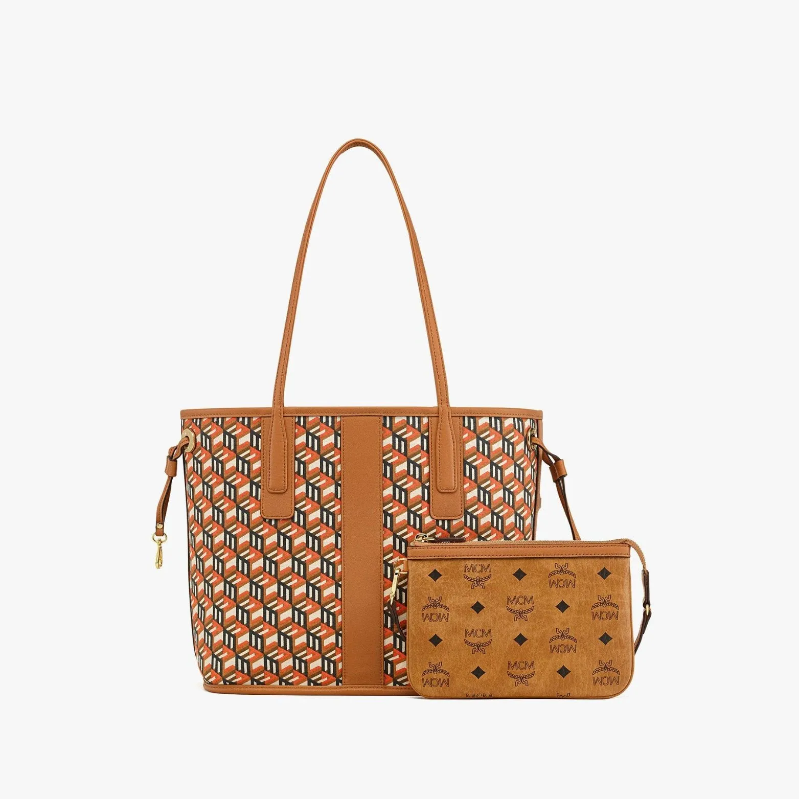 MCM Reversible Liz Shopper in Visetos - Small