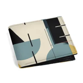 Mid Mod Mens Minimalist Bauhaus Designed Folded Wallet