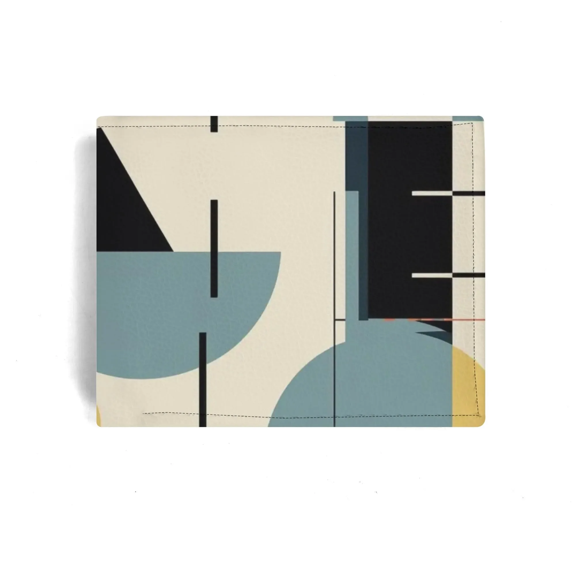 Mid Mod Mens Minimalist Bauhaus Designed Folded Wallet