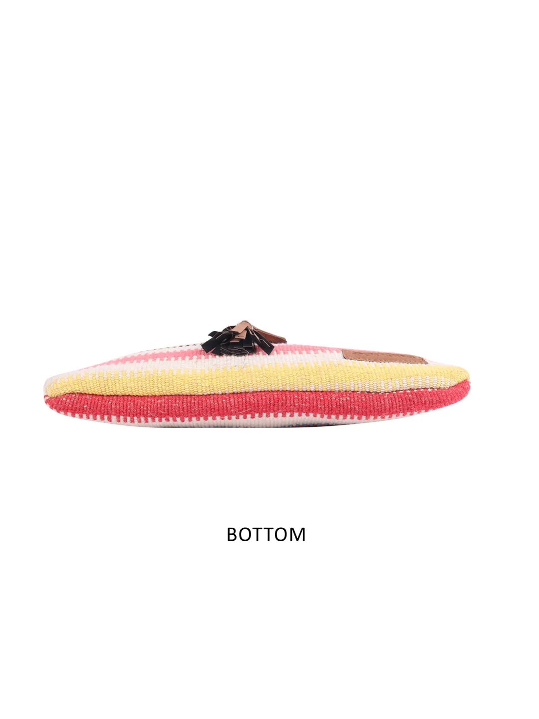 Multicolor Striped Crossbody Sling With Pu Strap