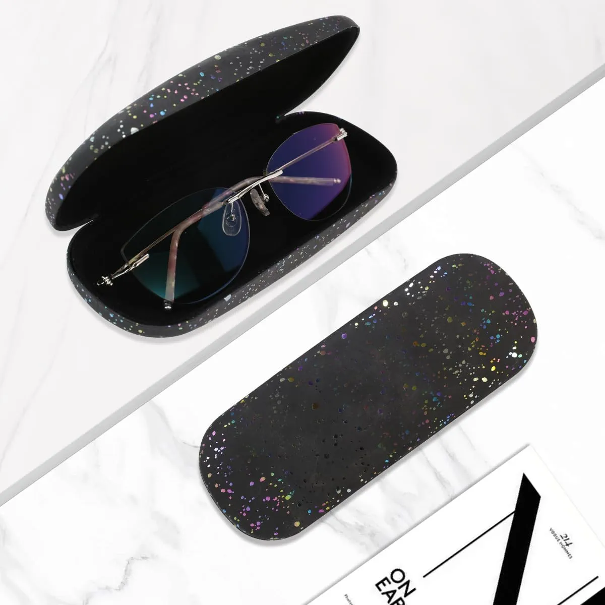 PERFECTSIGHT Hard Shell Eyeglasses Case, Kawaii Protective Glasses Case for Kids, Cute Eyeglass Case for Women Men Girls