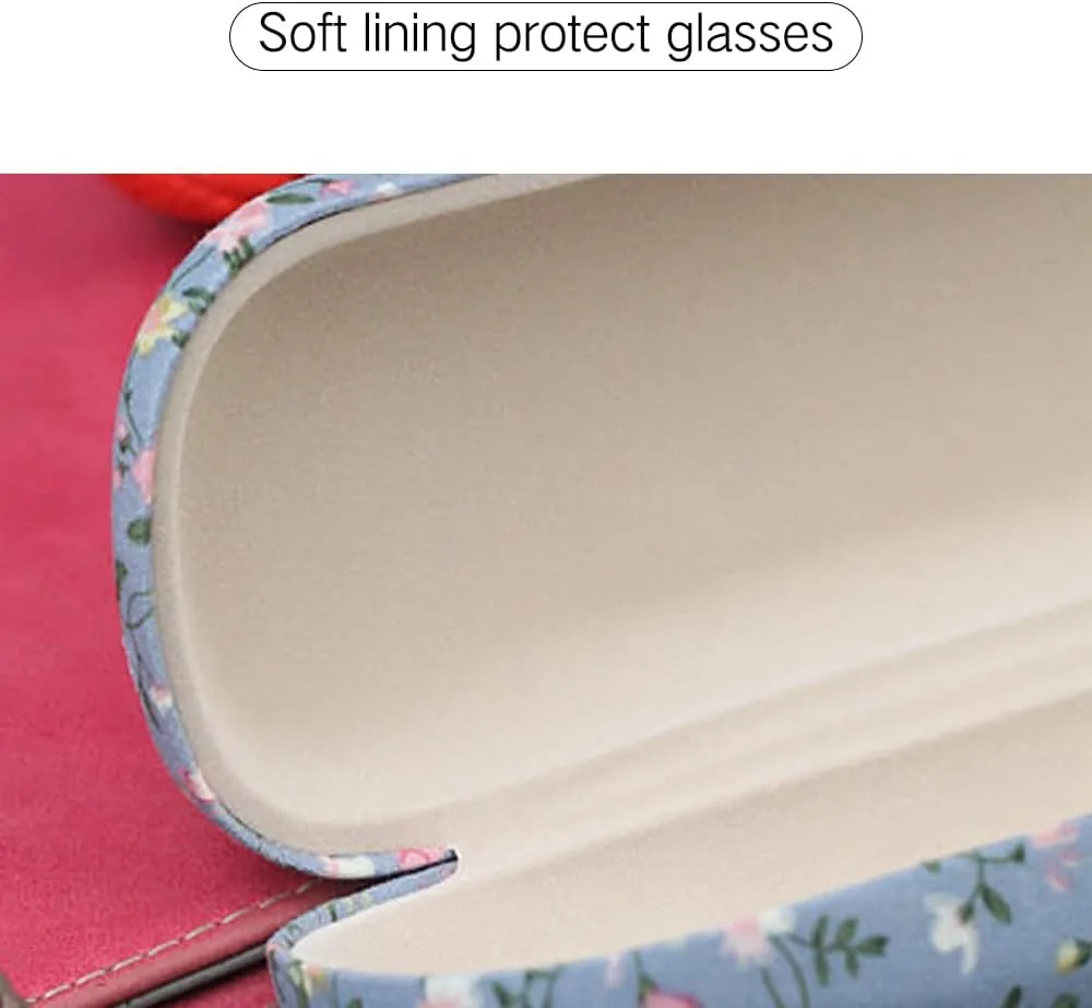 PERFECTSIGHT Hard Shell Eyeglasses Case, Kawaii Protective Glasses Case for Kids, Cute Eyeglass Case for Women Men Girls