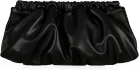 Pleated Evening Bag Soft Vegan Leather Dressy Clutch Purse Formal Ruched Handbag for Women