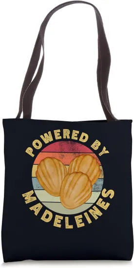 Powered By Madeleines Retro French Desert & Cuisine Lover Tote Bag